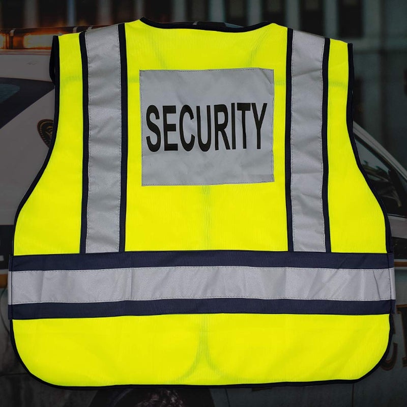ViewBrite Safety VIEWBRITE Reflective (Class 2) Security Vest Lime Green - 5 Point Breakaway High Visibility Yellow Safety Vest - Image 3